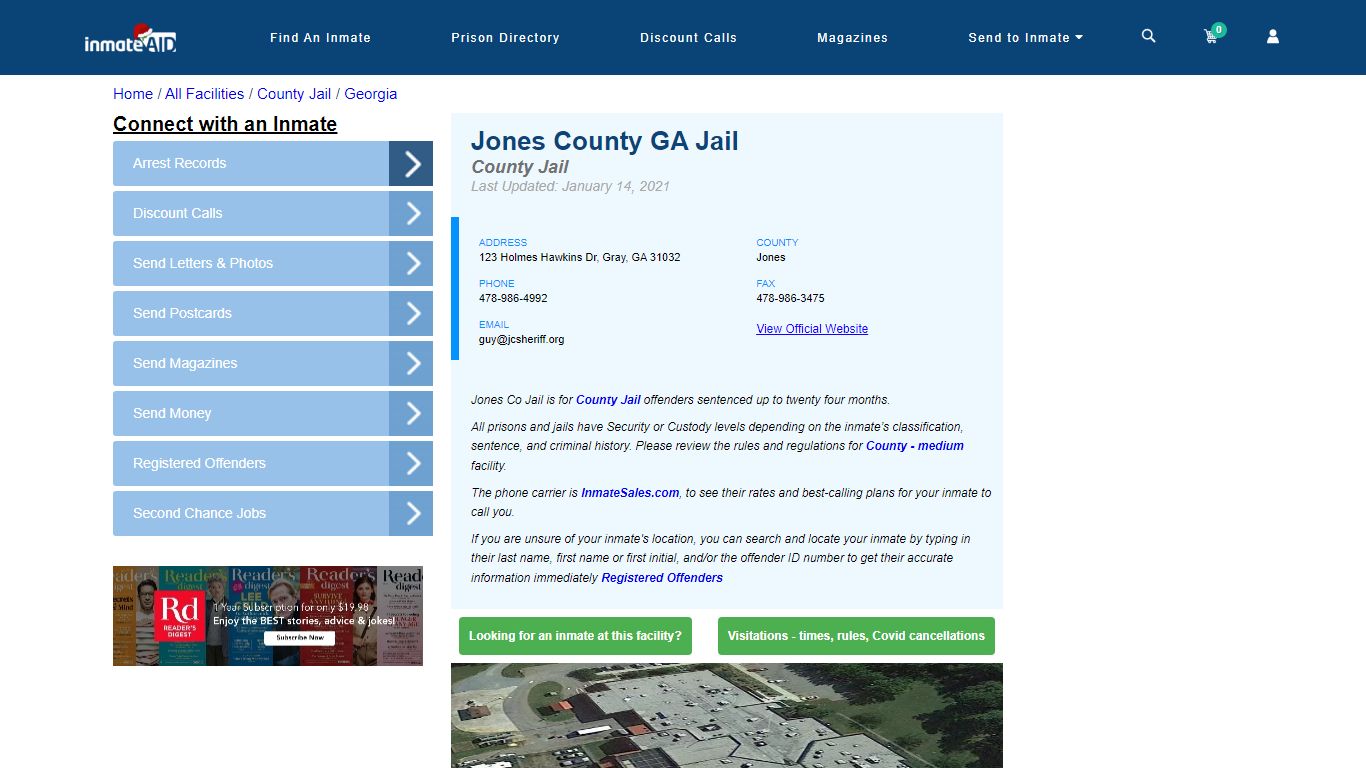 Jones County GA Jail - Inmate Locator - Gray, GA
